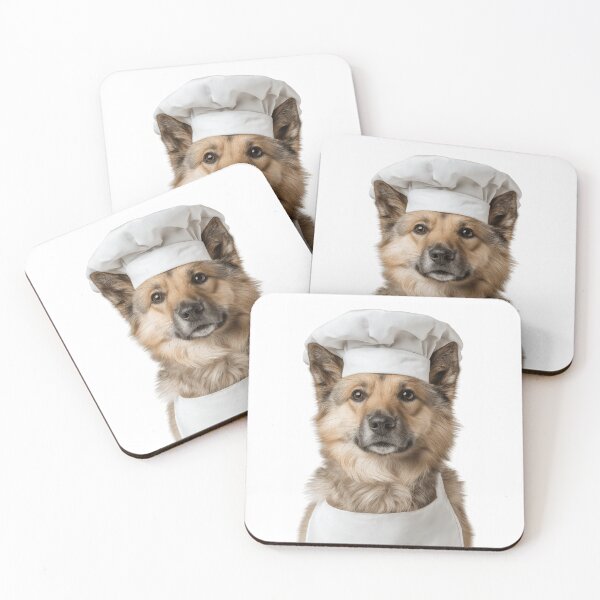 Item preview, Norwegian Buhund Chef Dog Funny Cooking Apron Hat Cute Pet Portrait designed and sold by LazyOwlStore.