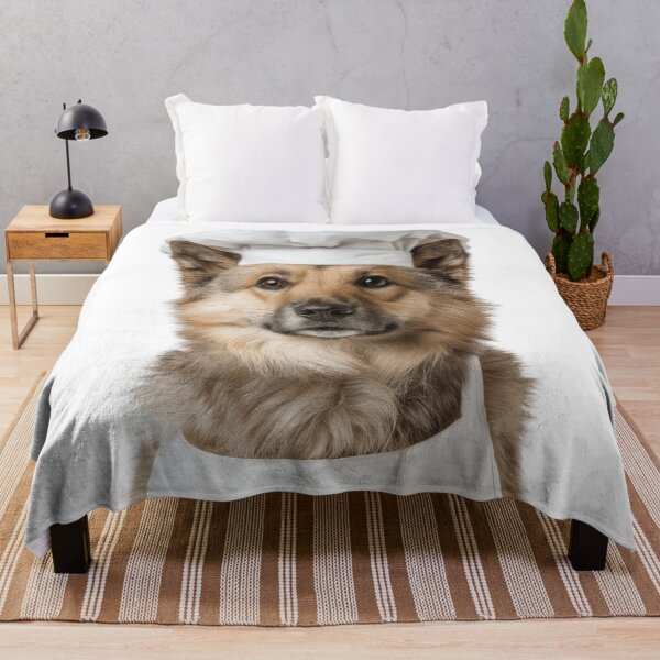 Item preview, Norwegian Buhund Chef Dog Funny Cooking Apron Hat Cute Pet Portrait designed and sold by LazyOwlStore.
