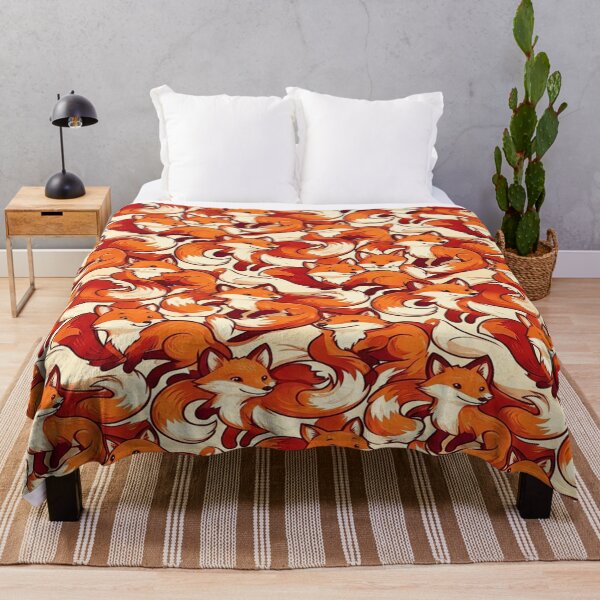 Item preview, Seamless cartoon fox character pattern designed and sold by Solomon-Ent-144.