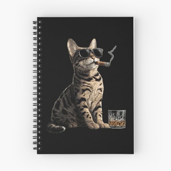 Item preview, Cool Cat Smoking Cigar Whiskey Glass Sunglasses Art designed and sold by OlyvieArt.