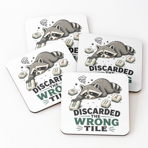 Item preview, Discarded The Wrong Tile Funny Mahjong Raccoon Humor designed and sold by DuDuChben.