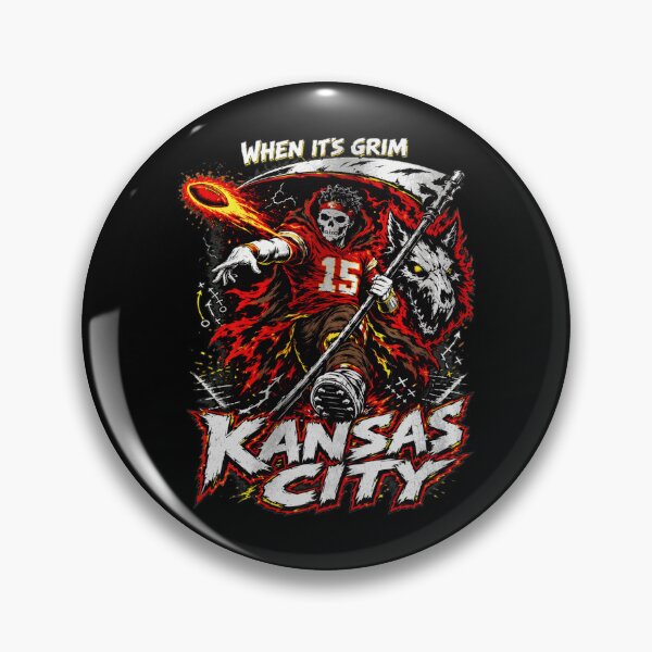 Item preview, Kansas City Grim Reaper 15 Football Flame Graphic Tee designed and sold by MarkCampb78292.