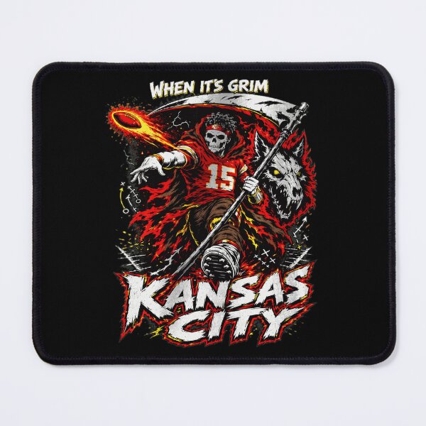 Item preview, Kansas City Grim Reaper 15 Football Flame Graphic Tee designed and sold by MarkCampb78292.