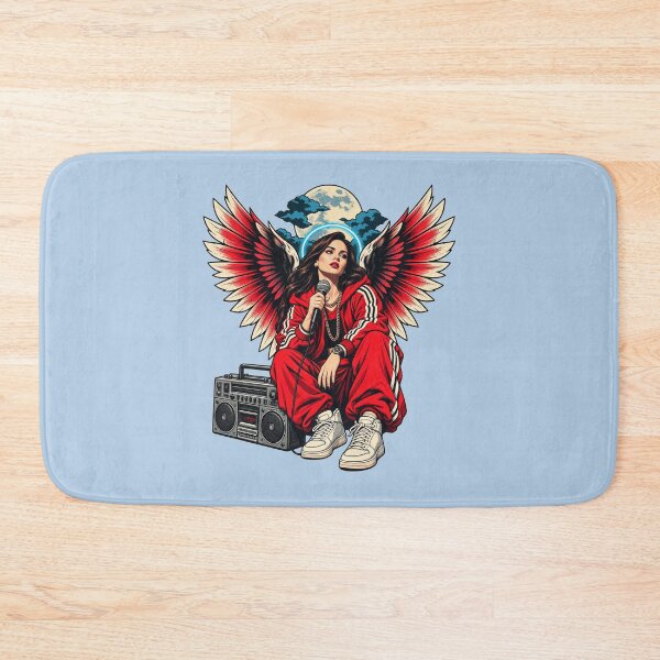 Item preview, Hip Hop Angel with Boombox – Old School Rap Wings designed and sold by KungPowUnicorn.