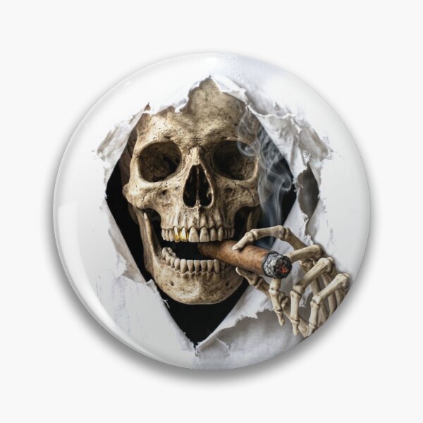 Item preview, Skull smoking a cigar and emerging from your shirt designed and sold by Segasprojects.