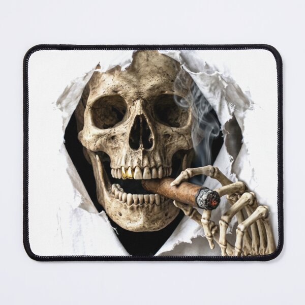 Item preview, Skull smoking a cigar and emerging from your shirt designed and sold by Segasprojects.