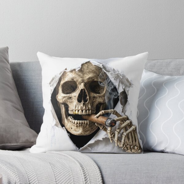 Item preview, Skull smoking a cigar and emerging from your shirt designed and sold by Segasprojects.