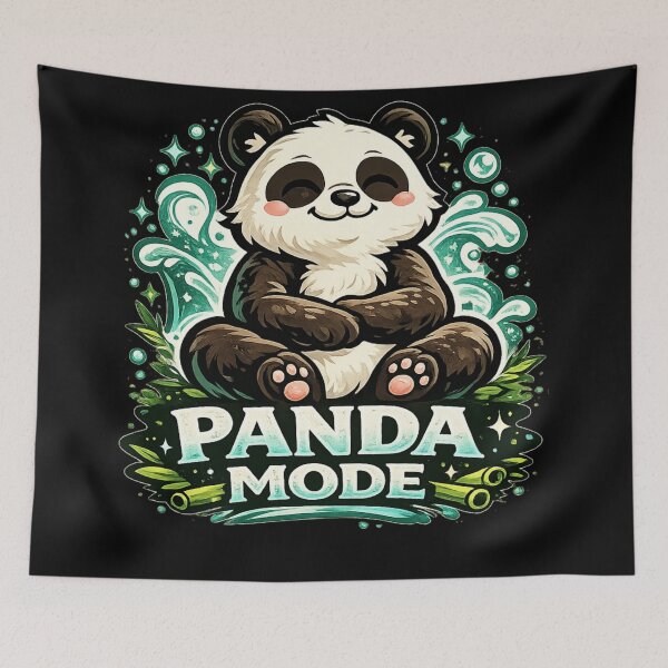 Item preview, Panda Mode – Relaxed Cute Panda Nature Design designed and sold by ArtisticHeart21.