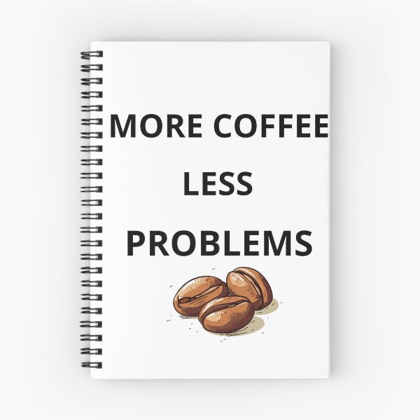 Item preview, More Coffee Less Problems Funny Coffee Beans Typography designed and sold by DanaDesigns2026.