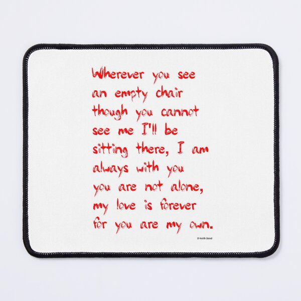 Item preview, The Empty Chair Poem designed and sold by Bondillero.