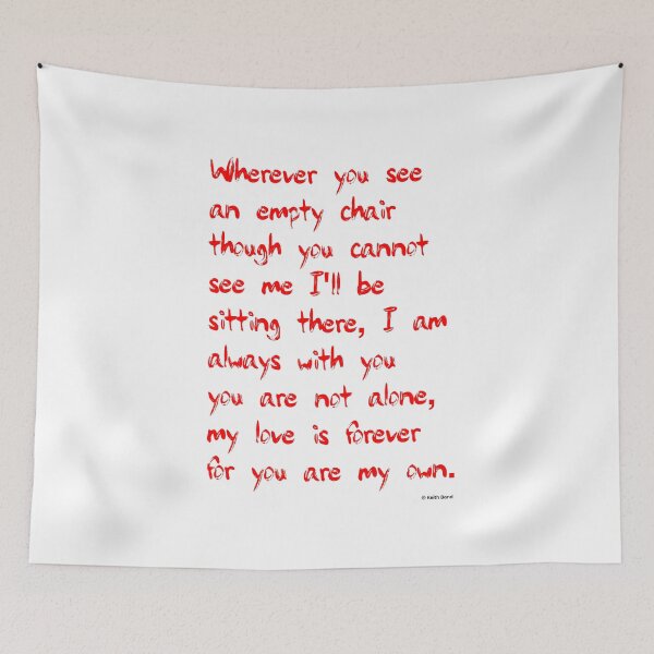 Item preview, The Empty Chair Poem designed and sold by Bondillero.