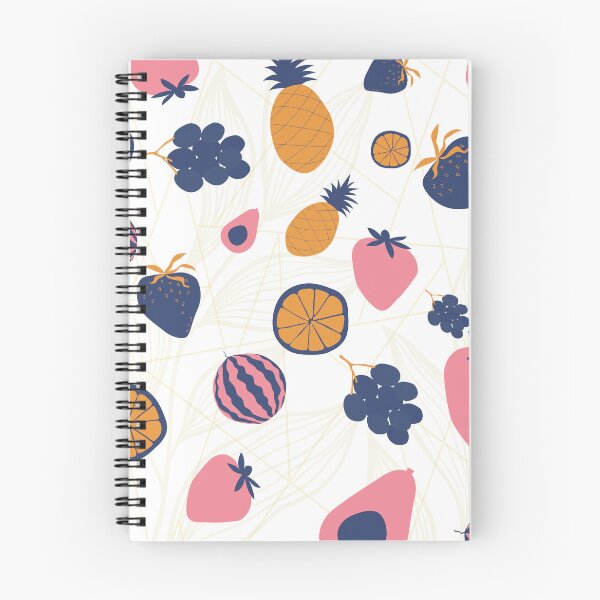 Item preview, Boho Navy & Pink Tropical Fruits Doodle designed and sold by Auraphonix.