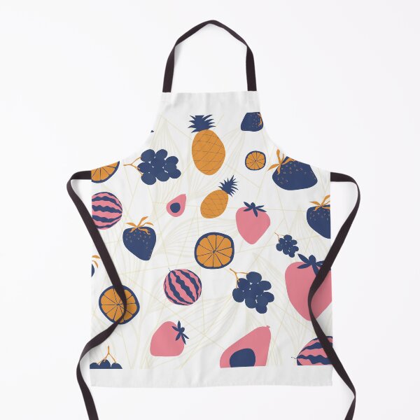 Item preview, Boho Navy & Pink Tropical Fruits Doodle designed and sold by Auraphonix.