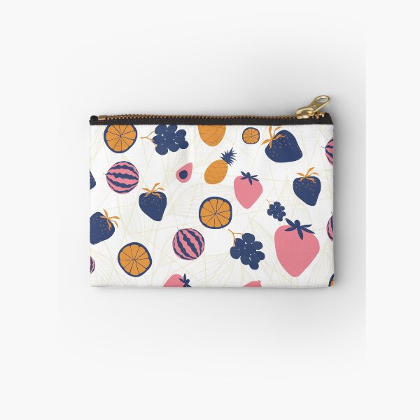 Item preview, Boho Navy & Pink Tropical Fruits Doodle designed and sold by Auraphonix.