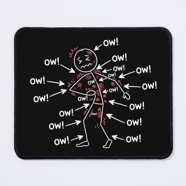 Item preview, Funny Ow Ow Ow Ow Saying Body Pain Character Humor Sarcastic designed and sold by Colorfulman.