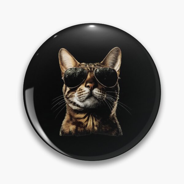 Item preview, Cool Cat with Aviator Sunglasses Forest Reflection designed and sold by OlyvieArt.