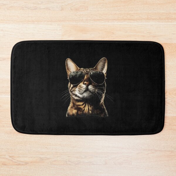 Item preview, Cool Cat with Aviator Sunglasses Forest Reflection designed and sold by OlyvieArt.