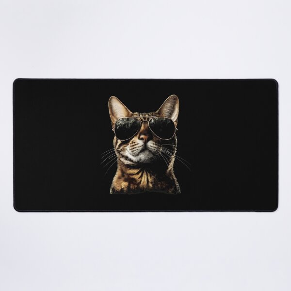 Item preview, Cool Cat with Aviator Sunglasses Forest Reflection designed and sold by OlyvieArt.