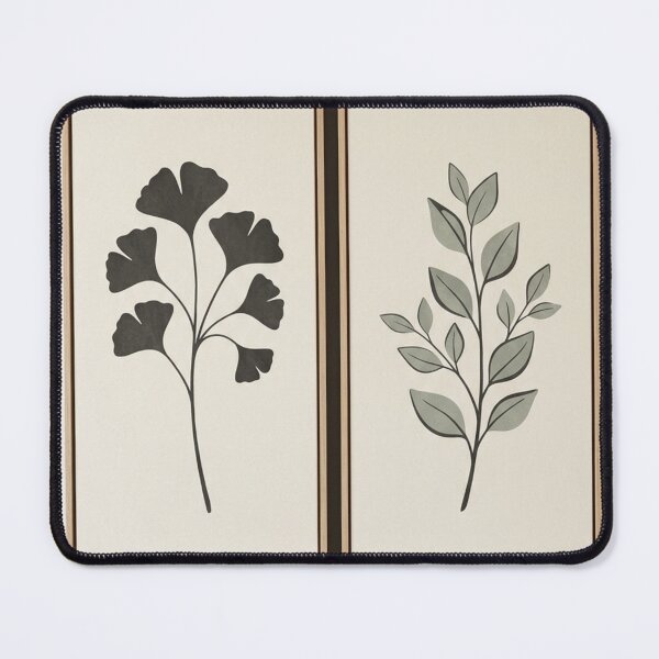 Item preview, Botanical Diptych – Minimalist Twin Leaf Canvas Art designed and sold by Zaramodo.