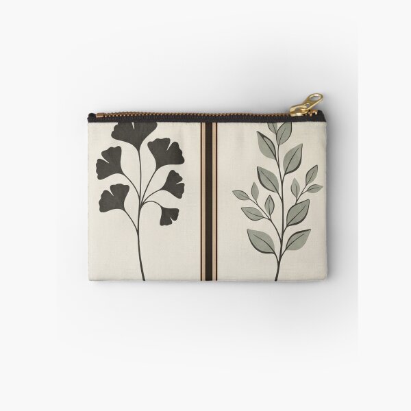 Item preview, Botanical Diptych – Minimalist Twin Leaf Canvas Art designed and sold by Zaramodo.