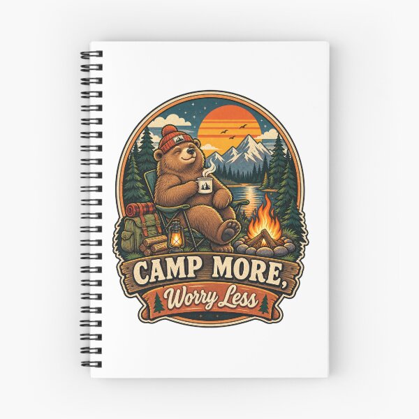 Item preview, Camp More Worry Less Bear designed and sold by Trendy-Artistry.