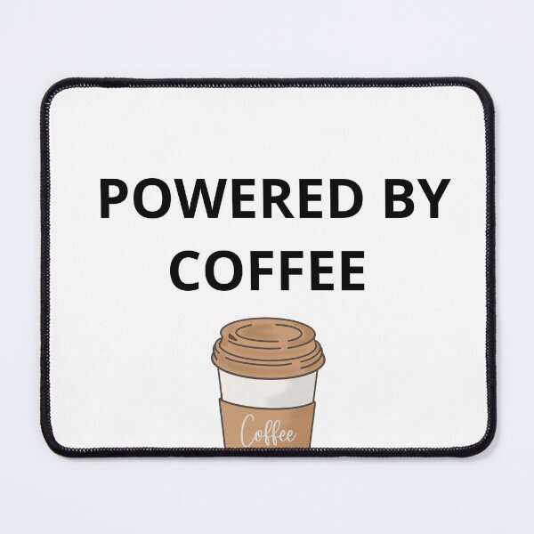 Item preview, Powered By Coffee Cute Takeaway Cup Typography designed and sold by DanaDesigns2026.