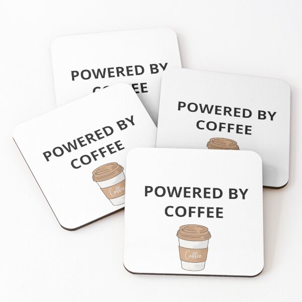 Item preview, Powered By Coffee Cute Takeaway Cup Typography designed and sold by DanaDesigns2026.