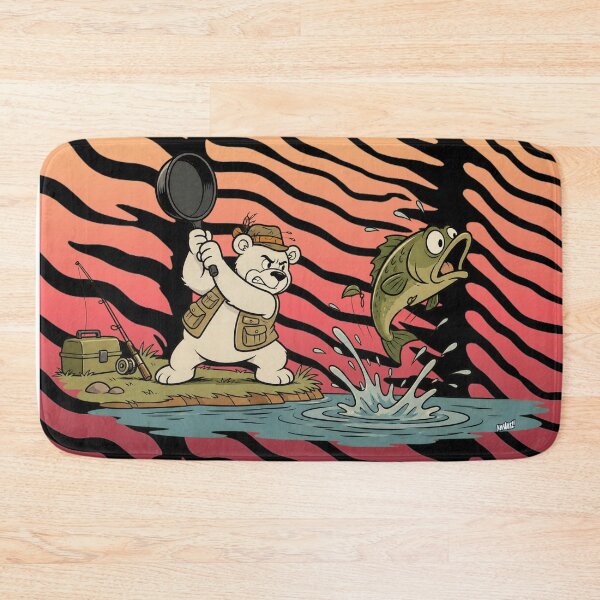 Item preview, Neeno Can Do It! Angry FisherBear Cartoon designed and sold by YOFANTZ!.