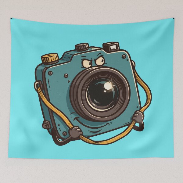 Item preview, Curious Vintage Film Camera Cartoon designed and sold by PreeCha Art & Co..