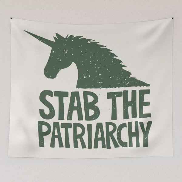 Item preview, Stab the Patriarchy - Feminist Unicorn designed and sold by Riot-And-Hope.