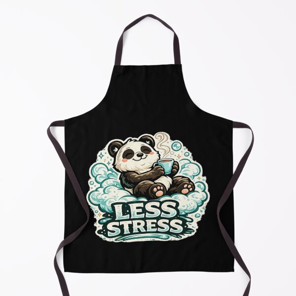 Item preview, Less Stress – Relaxing Panda Coffee Design designed and sold by ArtisticHeart21.