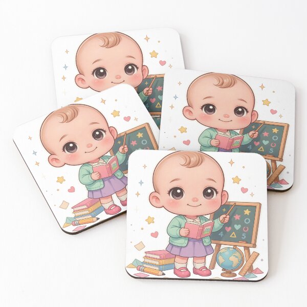 Item preview, Cute Chibi Baby Teacher Classroom Sticker designed and sold by ChibiPCStudio.