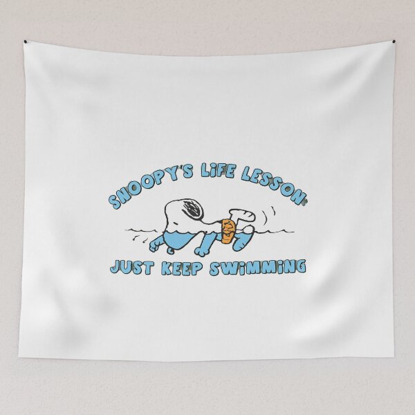 Item preview, Snoopy's Life Lesson Just Keep Swimming  designed and sold by maegilldepus.