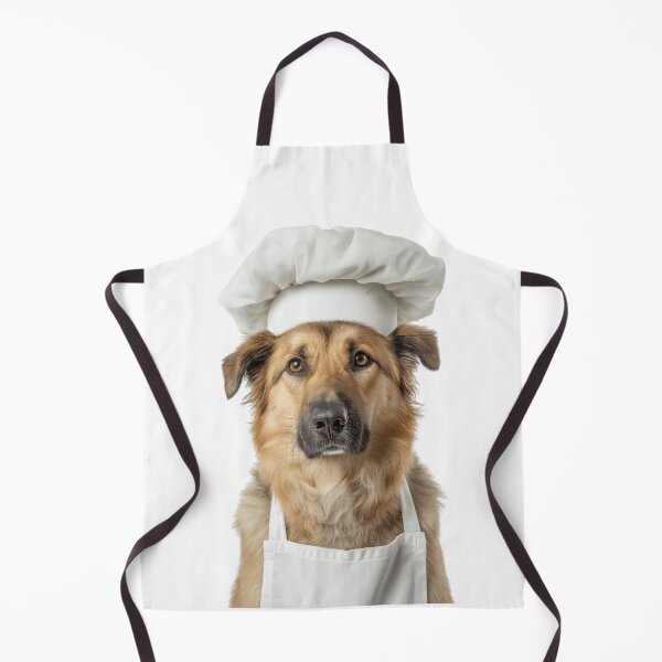 Item preview, Chinook Chef Dog Funny Cooking Apron Hat Cute Pet Portrait designed and sold by LazyOwlStore.