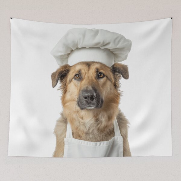 Item preview, Chinook Chef Dog Funny Cooking Apron Hat Cute Pet Portrait designed and sold by LazyOwlStore.