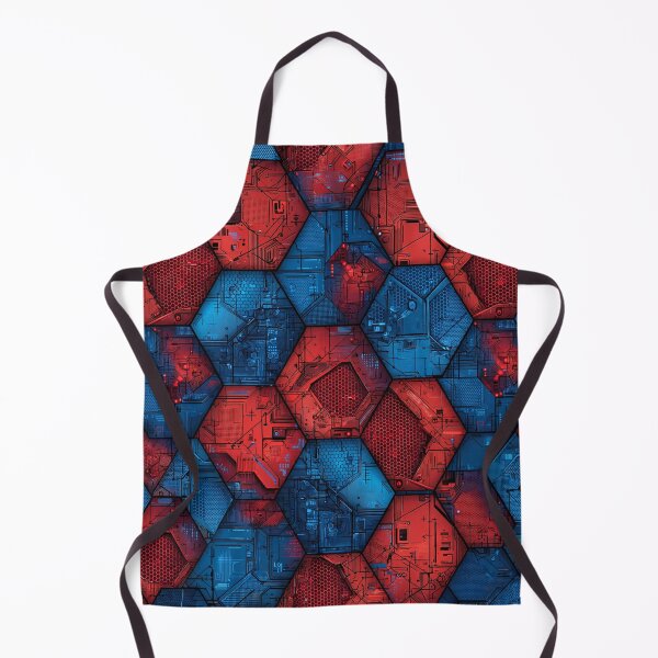 Item preview, Red Blue Nanotech Armor Hex Pattern designed and sold by ChinzorigBAY.
