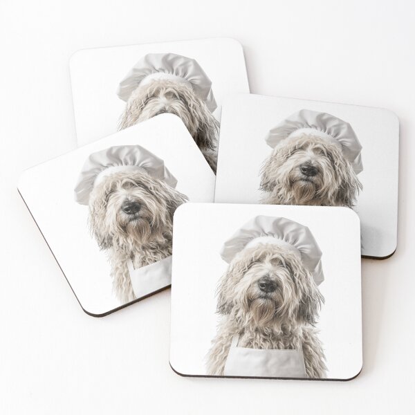 Item preview, Komondor Chef Dog Funny Cooking Apron Hat Cute Pet Portrait designed and sold by LazyOwlStore.