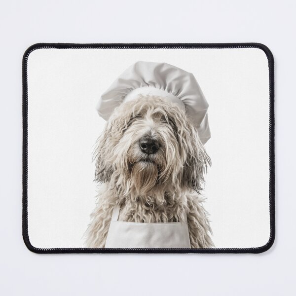 Item preview, Komondor Chef Dog Funny Cooking Apron Hat Cute Pet Portrait designed and sold by LazyOwlStore.