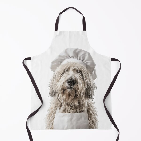 Item preview, Komondor Chef Dog Funny Cooking Apron Hat Cute Pet Portrait designed and sold by LazyOwlStore.