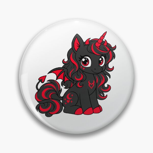 Item preview, Cute Unicorn Devil Black designed and sold by NordGrafik.