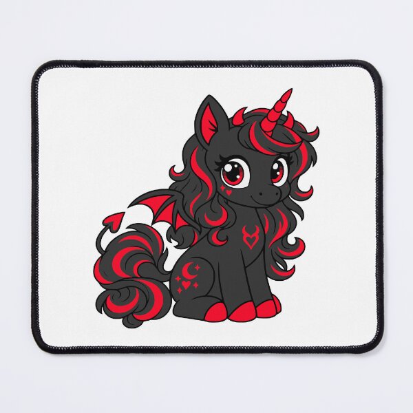 Item preview, Cute Unicorn Devil Black designed and sold by NordGrafik.
