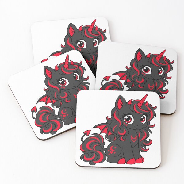 Item preview, Cute Unicorn Devil Black designed and sold by NordGrafik.