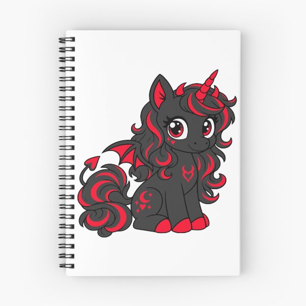 Item preview, Cute Unicorn Devil Black designed and sold by NordGrafik.