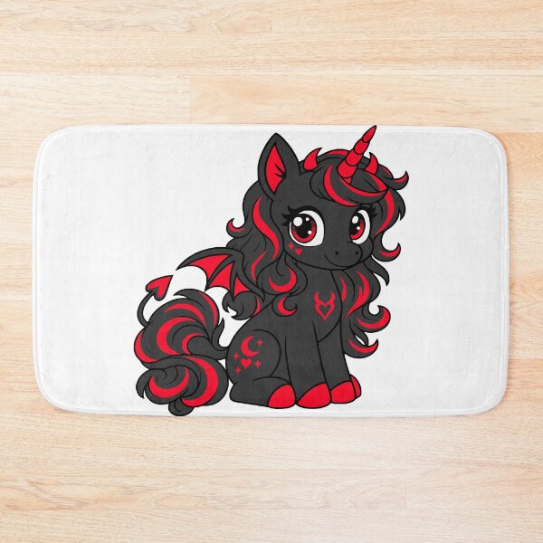 Item preview, Cute Unicorn Devil Black designed and sold by NordGrafik.