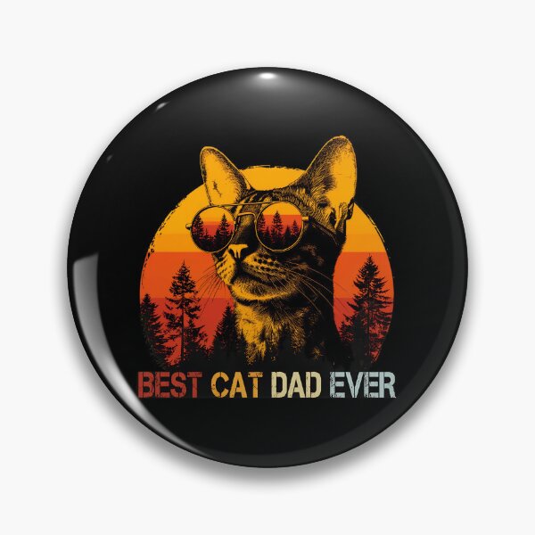 Item preview, Best Cat Dad Ever Retro Sunset Cat Design designed and sold by OlyvieArt.