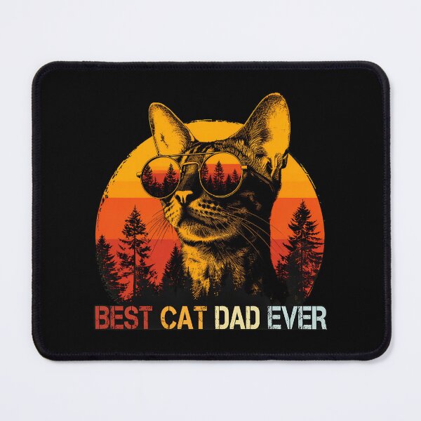 Item preview, Best Cat Dad Ever Retro Sunset Cat Design designed and sold by OlyvieArt.