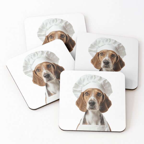Item preview, American Foxhound Chef Dog Funny Cooking Apron Hat Cute Pet Portrait designed and sold by LazyOwlStore.