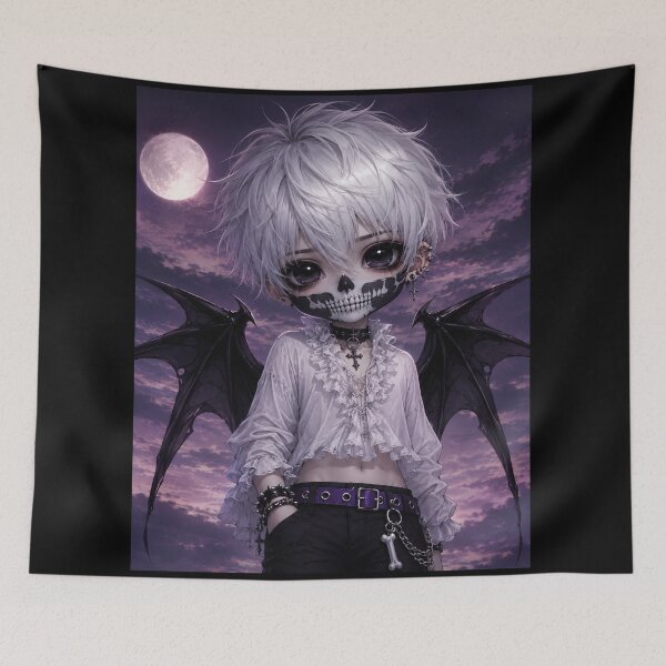 Item preview, Falsdeth Chibi Goth Black and Purple with Silver Hair designed and sold by TrezeTreze.