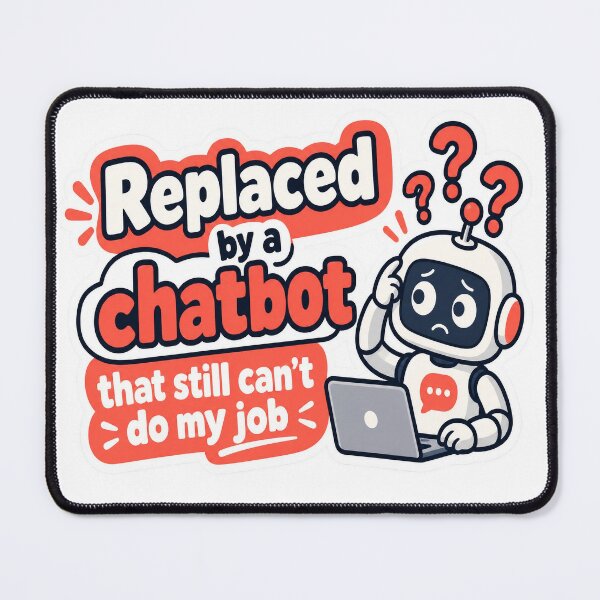 Item preview, Replaced by a Chatbot AI Job Humor designed and sold by JMDG Studio.
