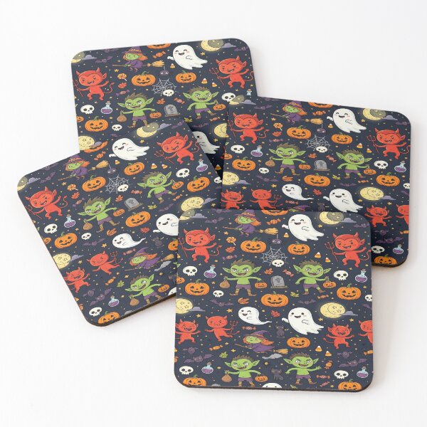 Item preview, Playful Cartoon Halloween Monsters Seamless Pattern designed and sold by Solomon-Ent-144.